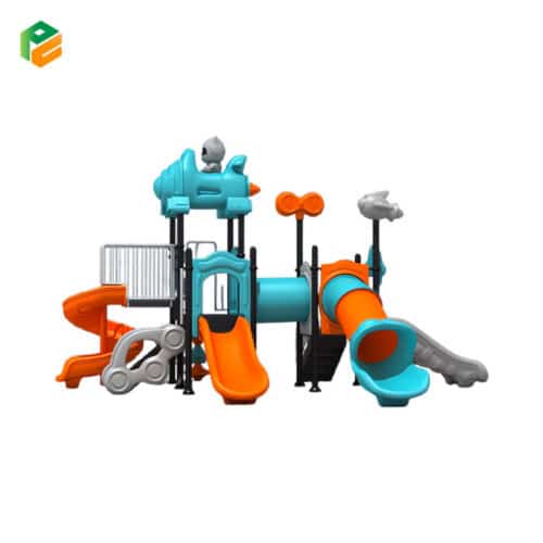 Kids Playground Set with Tunnel Slide for Public Parks-1